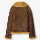 Burberry Leather Aviator Shearling Jacket